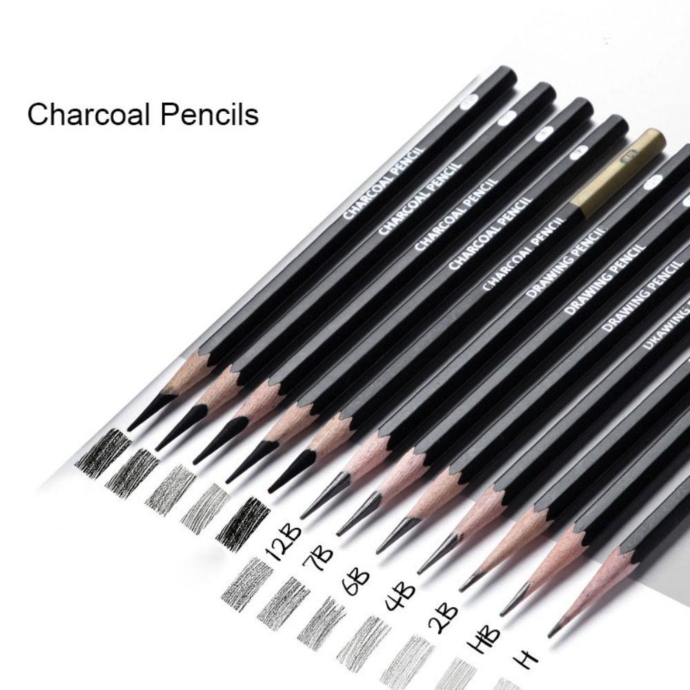 Sketching Charcoal Set - Set Professionale di Matite per Schizzi