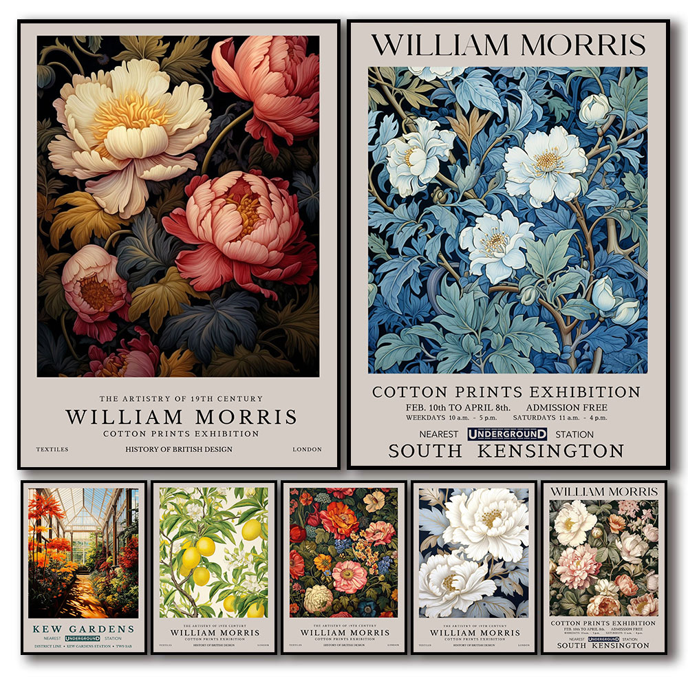 Art Craft William Morris - Vintage William Morris Mostra Farfalla Luna