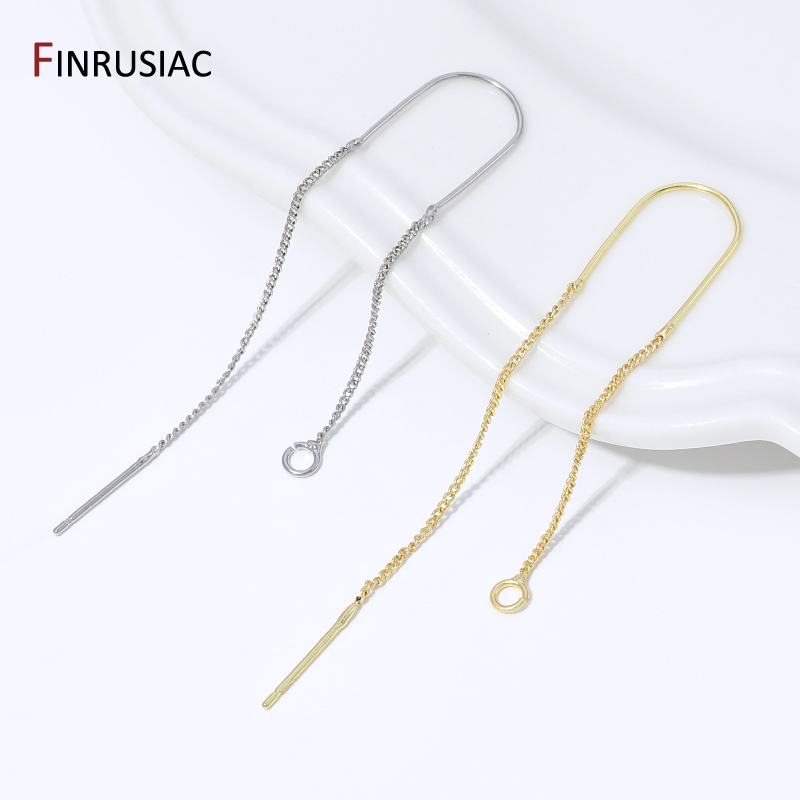 Art Craft Wire - Orecchini pendenti a catena lunga con