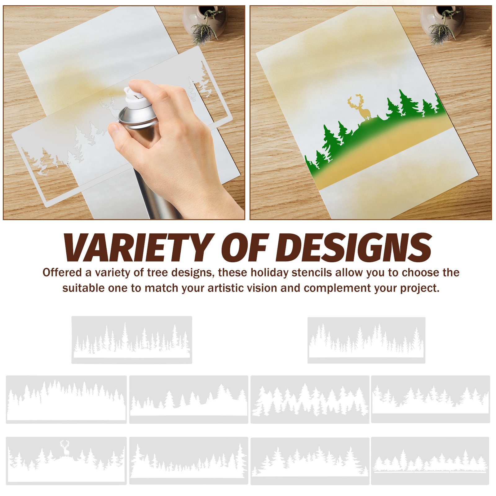 10 Pezzi di Stencil per Alberi - Art Craft Tree recensione e prezzo