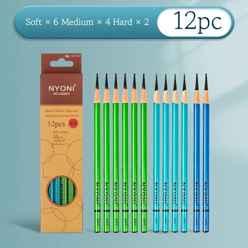 10/12 pezzi set di matite per  - Sketching Charcoal Set recensione e prezzo