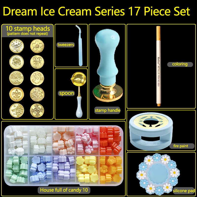 17PC/1Set Kit timbro sigillo d - Batik Wax Kit recensione e prezzo