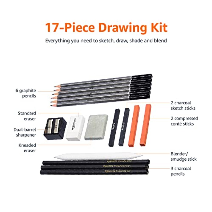 Kit di matite per schizzi e di - Sketching Charcoal Set recensione e prezzo